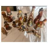Mexican folk art nativity scene made in