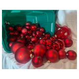 Red Christmas bulbs