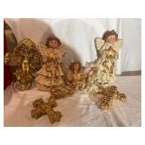 Angel & Cross Holiday Figurines