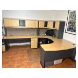Large Office Workstation with Hutch with