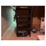 2 5-tier black storage racks