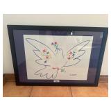 Framed Picasso Dove of Peace Print