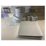 White Dinnerware & Glassware