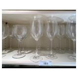 Clear Stemmed Wine Glasses