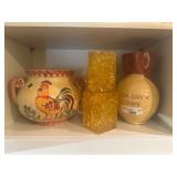 Assorted decorative pottery vases, inclu