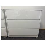 Modern White 3-Drawer Dresser