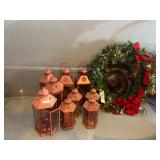 9 Decorative Lanterns & Holiday Wreath