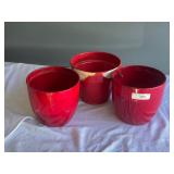 Red pots