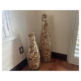 Two Large Glass Vases Filled with Wine C