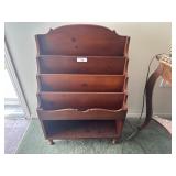 Vintage Wooden Magazine Rack