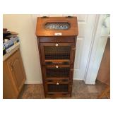 Vintage Wooden Bread Box Cabinet