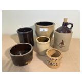Collection of Vintage Stoneware Crocks