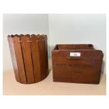 Vintage Wooden Crate & Planter