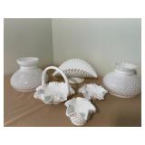 Fenton Milk Glass Hobnail Collection
