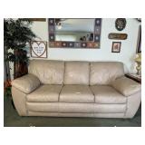 Neutral Leather Sofa