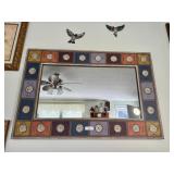 Vintage Multicolor Framed Mirror