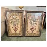 Pair of Botanical Framed Prints