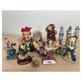 Colorful Clown Figurine Collection