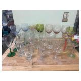 Assorted Colorful Glassware Set