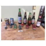 Vintage Beer Bottles and Toy Cars