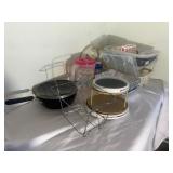Assorted Kitchen Items and Racks