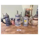 Collection of Decorative Beer Steins
