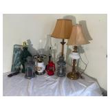 Assorted Vintage Lamps & Lanterns