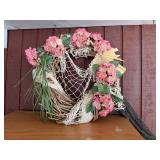Pink Floral Grapevine Wreath