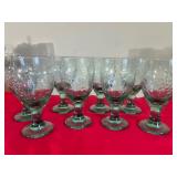Elegant Textured Glass Goblets Set