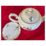 Vintage Floral Teapot and Saucer