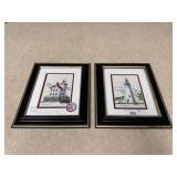 Framed Lighthouse Cross-Stitch Art