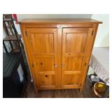 Rustic Pine Storage Cabinet