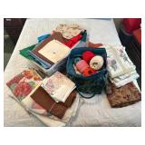 Assorted Sewing Materials & Embroidery