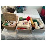 Assorted Yarn Collection with Basket