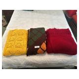 Handmade Crochet Blankets Trio