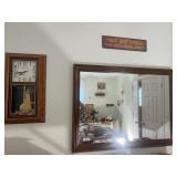 Wall Decor Set with Mirror and Clock