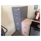 Two Metal Filing Cabinets