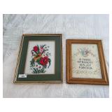 Framed Needlework Art Pieces