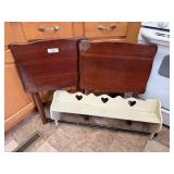 Vintage Wooden TV Trays & Rack