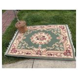 Floral Pattern Area Rug & Artificial T