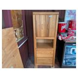 Oak Storage Cabinet with Shelves