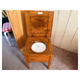 Vintage Wooden Commode Chair