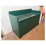 Vintage Green Wooden Storage Bench