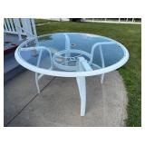 Round Glass Patio Table