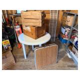 Vintage Crates and Folding Table