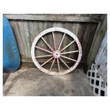 Vintage Wooden Wagon Wheel