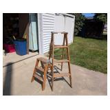 Wooden Step Ladders Set