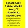 Last Day - Estate Sale Avon CT 3 Waterville Rd