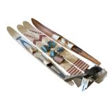 Vintage wood water skis