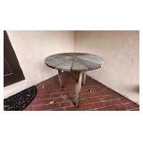 Teak Sunburst Round Patio Table